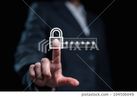 People using OTP on smartphone, Authentication OTP secure verification 104506049