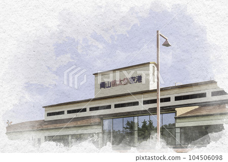 Watercolor style Okayama Momotaro Airport Okayama City, Okayama Prefecture 104506098