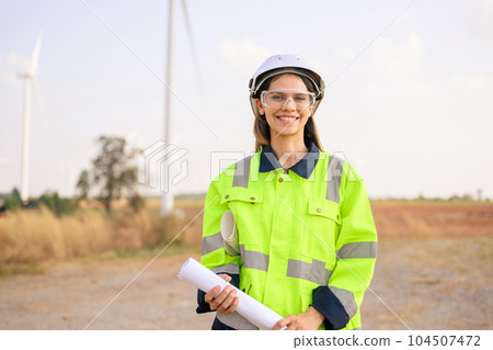 Engineer working with confident. Worker outdoor working. Mega project construction. Engineer working with confident. Worker outdoor working. Mega project construction. 104507472