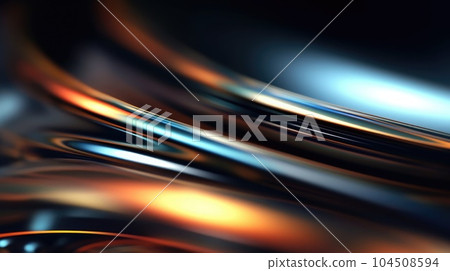 The close up of a glossy metal surface with a soft focus. Exuberant 3D illustration. The close up of a glossy metal surface with a soft focus. Exuberant 3D illustration. 104508594