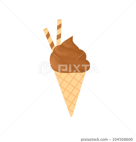Ice cream cone with wafer roll Ice cream cone with wafer roll 104508600