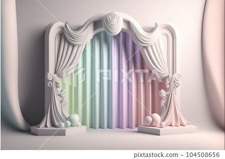Beautiful object modern abstract stage background with colorful pastel Beautiful object modern abstract stage background with colorful pastel 104508656