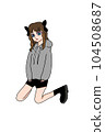girl on her knees 104508687