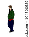 Man standing wearing MA1 104508689