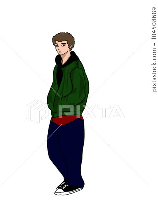 Man standing wearing MA1 Man standing wearing MA1 104508689