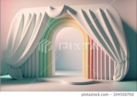 Beautiful object modern abstract stage background with colorful pastel Beautiful object modern abstract stage background with colorful pastel 104508708