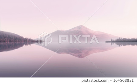 Beautiful mountain lake and natural environment in the morning. Picturesque Beautiful mountain lake and natural environment in the morning. Picturesque 104508851