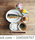 Set meal of grilled mackerel 104509707