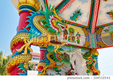 Statue of Guan Yu in Wat Koh Loi, Chonburi Province, Kingdom of Thailand 104510541