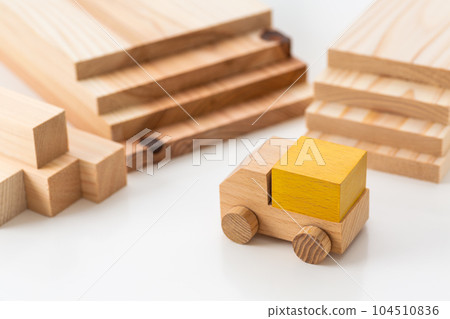 雪松木板木材和軌道 104510836