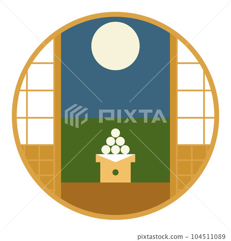 Tsukimi Illustrated icon for the full moon 104511089