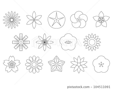 花線畫插圖圖標集 104511091