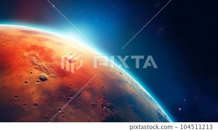 Planet similar to Mars "AI generated image" 104511213