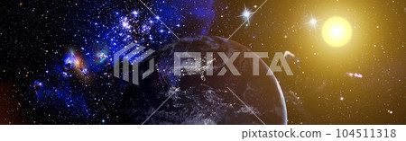 High quality space background. explosion supernova. Bright Star Nebula. Distant galaxy. Abstract image. Elements of this image furnished by NASA. High quality space background. explosion supernova. Bright Star Nebula. Distant galaxy. Abstract image. Elements of this image furnished by NASA. 104511318