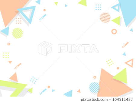 藍色和粉色的幾何圖案背景素材 104511483