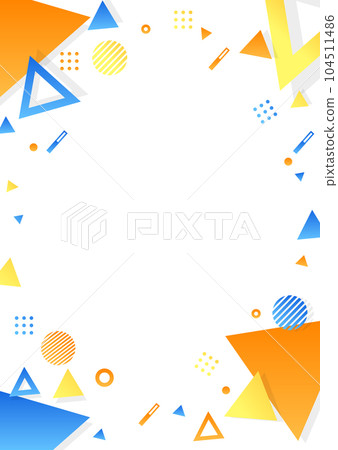 blue and orange geometric pattern background material 104511486