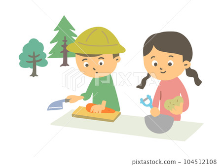 children cooking at camp children cooking at camp 104512108