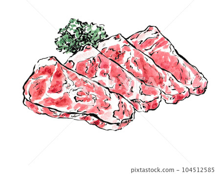 Let's sizzle on a summer outdoor barbecue moderately fatty beef ribs Let's sizzle on a summer outdoor barbecue moderately fatty beef ribs 104512585