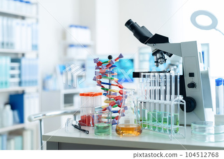 Experimental instruments and microscopes for research and development in the laboratory 104512768