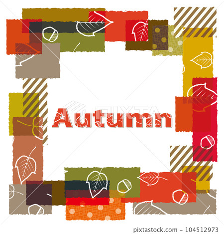 秋天的樹葉圖案圖案框架背景材料 秋天的樹葉圖案圖案框架背景材料 104512973