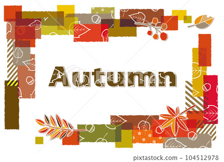 Autumn leaves pattern pattern frame background material Autumn leaves pattern pattern frame background material 104512978