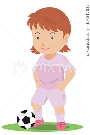 A soccer player who puts her hand on her waist Female A soccer player who puts her hand on her waist Female 104513835