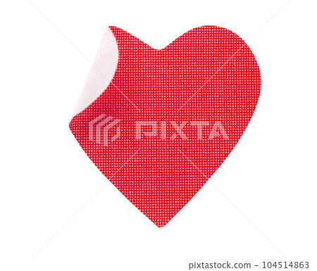 heart shape sticker isolated on white background heart shape sticker isolated on white background 104514863