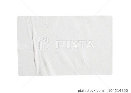 Paper sticker label isolated on white background Paper sticker label isolated on white background 104514890