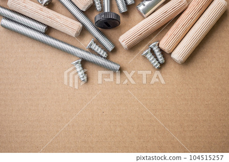 Assembly furniture tool kit with screw dowel wrench and bolt 104515257