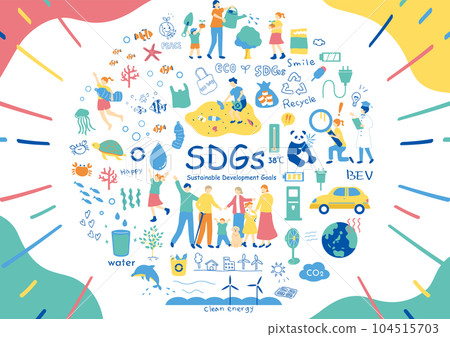 SDGs Sustainable Society Material Collection 104515703