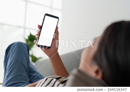 Young asian woman worried about credit card debt, stress, problem, finance, bankruptcy 104516347