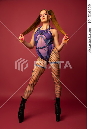 Dancing for adults. Image of sexy pole dancer Dancing for adults. Image of sexy pole dancer 104516409