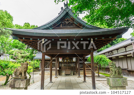 The worship hall of Momoyama Tenmangu Shrine in Fushimi Ward, Kyoto City 104517127