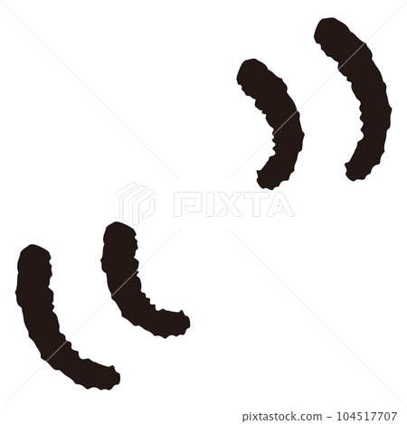Symbol parts for waving expression with swinging motion Symbol parts for waving expression with swinging motion 104517707