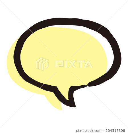 simple and cute hand drawn speech bubble simple and cute hand drawn speech bubble 104517806