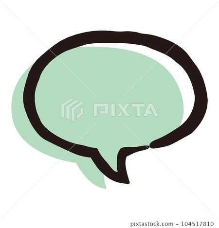 simple and cute hand drawn speech bubble 104517810