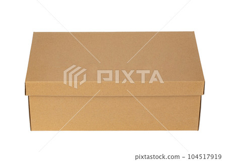 Cardboard box with lid. Isolated on a white background. Cardboard box with lid. Isolated on a white background. 104517919