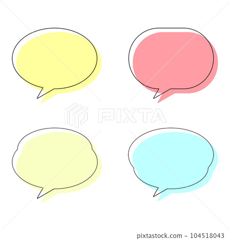 round speech bubble set 104518043
