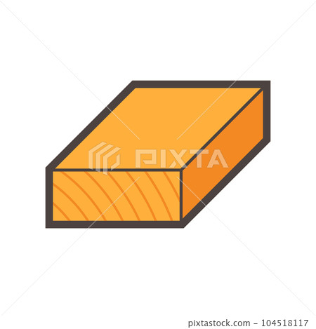 Rectangular wood or girder vector icon design. Rectangular wood or girder vector icon design. 104518117
