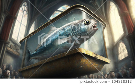 沙丁魚的腦袋也來自信仰：凡事相信很重要。如果你真的把沙丁魚作為信仰的對象，它看起來相當詭異。 104518312