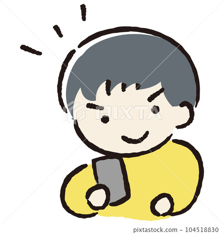 喜歡看智能手機的人的插圖 104518830