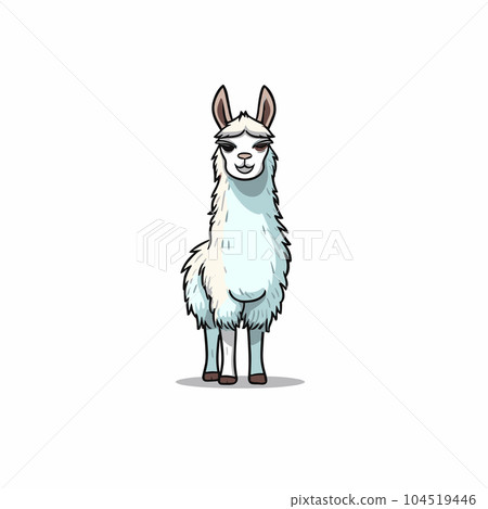 Llama hand-drawn illustration. Llama. Vector doodle style cartoon illustration 104519446