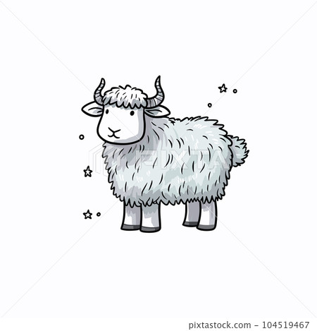 Bullock hand-drawn illustration. Bullock. Vector doodle style cartoon illustration 104519467