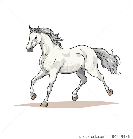 Mare hand-drawn illustration. Mare. Vector doodle style cartoon illustration Mare hand-drawn illustration. Mare. Vector doodle style cartoon illustration 104519486