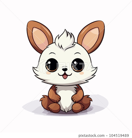 Bunny hand-drawn illustration. Bunny. Vector doodle style cartoon illustration Bunny hand-drawn illustration. Bunny. Vector doodle style cartoon illustration 104519489