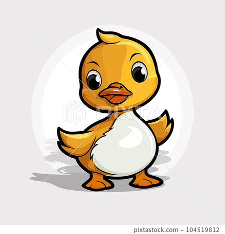 Duckling hand-drawn illustration. Duckling. Vector doodle style cartoon illustration Duckling hand-drawn illustration. Duckling. Vector doodle style cartoon illustration 104519812