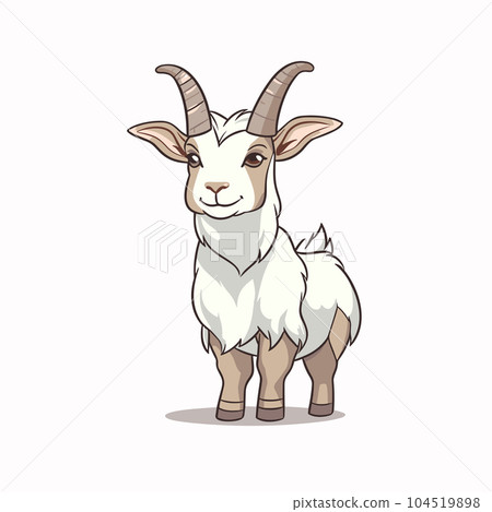 Goat hand-drawn illustration. Goat. Vector doodle style cartoon illustration Goat hand-drawn illustration. Goat. Vector doodle style cartoon illustration 104519898