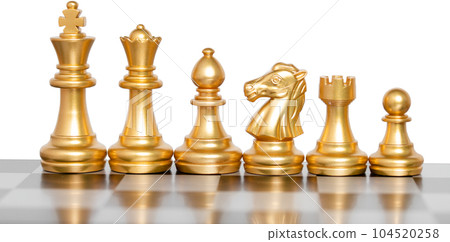 Set of chess pieces, chessboard game. 104520258