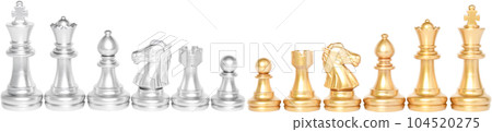 Set of chess pieces, chessboard game. 104520275