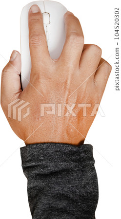 Hand using mouse computer. Hand using mouse computer. 104520302